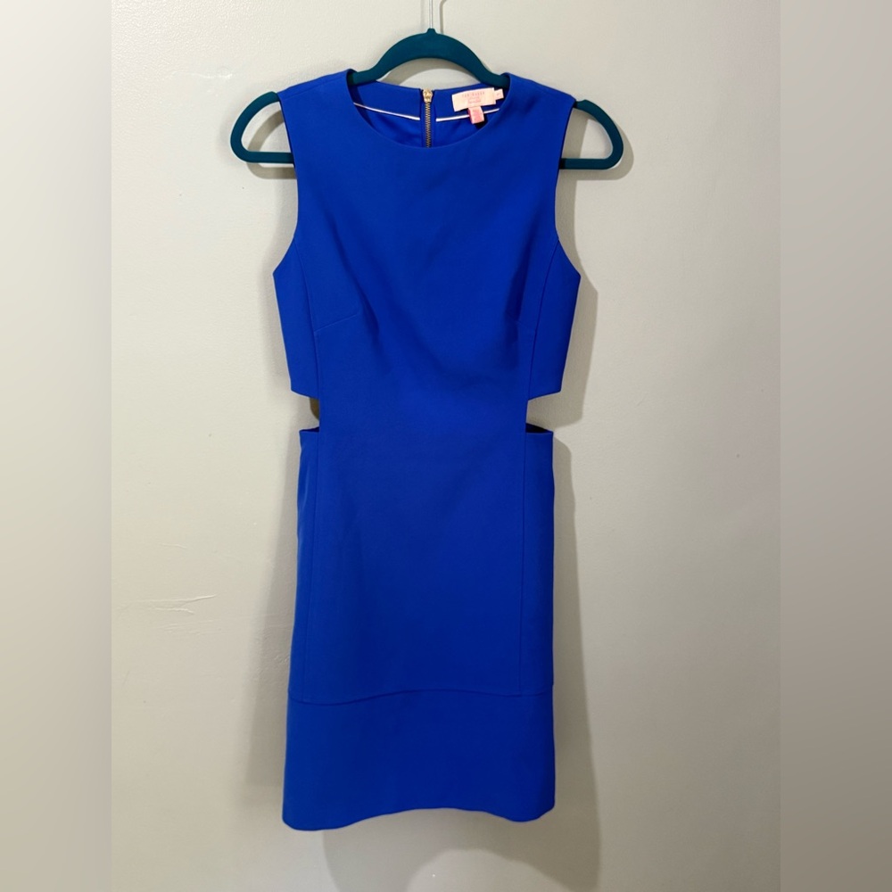Ted Baker London Panashe Blue Cutout Tunic Mini‎ Dress Women’s Dress Size 1 - Picture 2 of 9